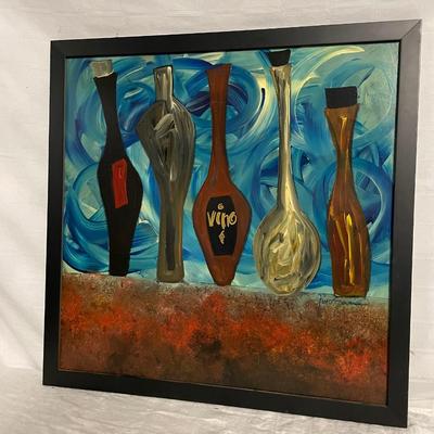 INV #188: Gino Savarino original "Vino 523", H 24" x W 24"