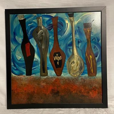 INV #188: Gino Savarino original "Vino 523", H 24" x W 24"
