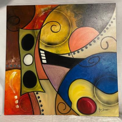 INV #189: Gino Savarino original "This is fun", H 36" x W 36"