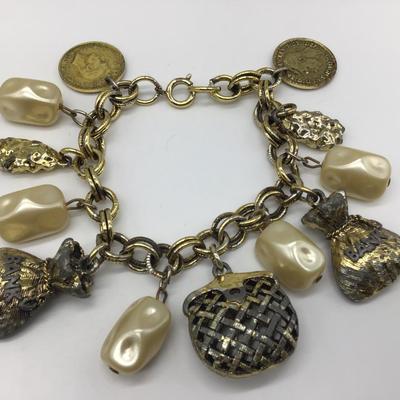 Vintage Bank Charm Bracelet