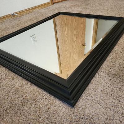 24 x 38" Black Framed Mirror