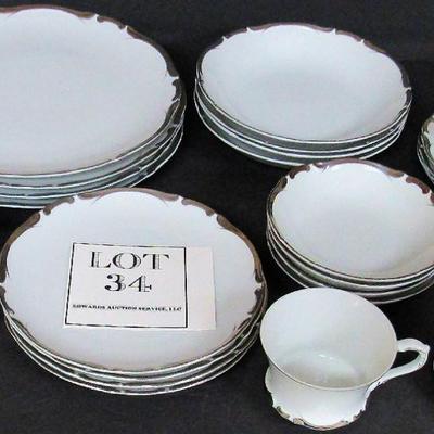 Service for 4 Vintage Starlight Pattern Fine China Dishes, Beautiful Set, Think Christmas Dining!!!