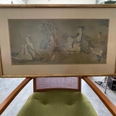 Large Asian Silk - Framed with glass
