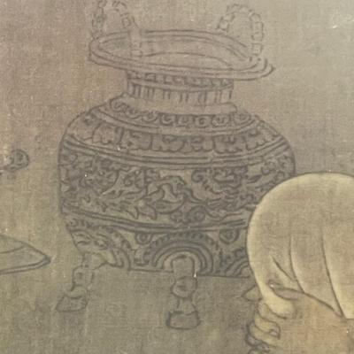 Large Asian Silk - Framed with glass