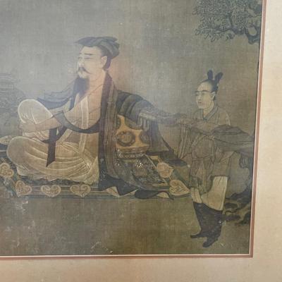 Large Asian Silk - Framed with glass