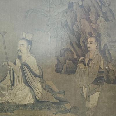 Large Asian Silk - Framed with glass