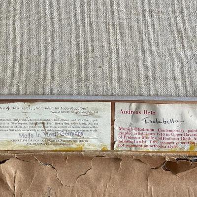 Andreas Betz on Canvas "Isola Bella Im Lago Maggbre"