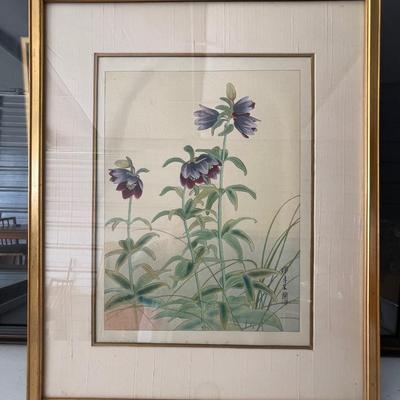 Framed floral  artwork #7