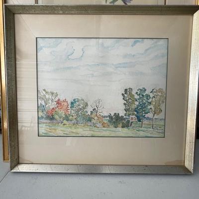 Framed watercolor