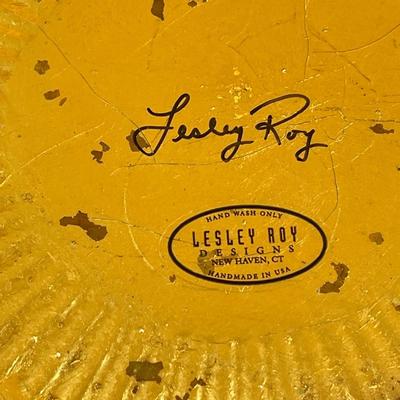 Vintage Signed Lesley Roy Large Cheese Platter