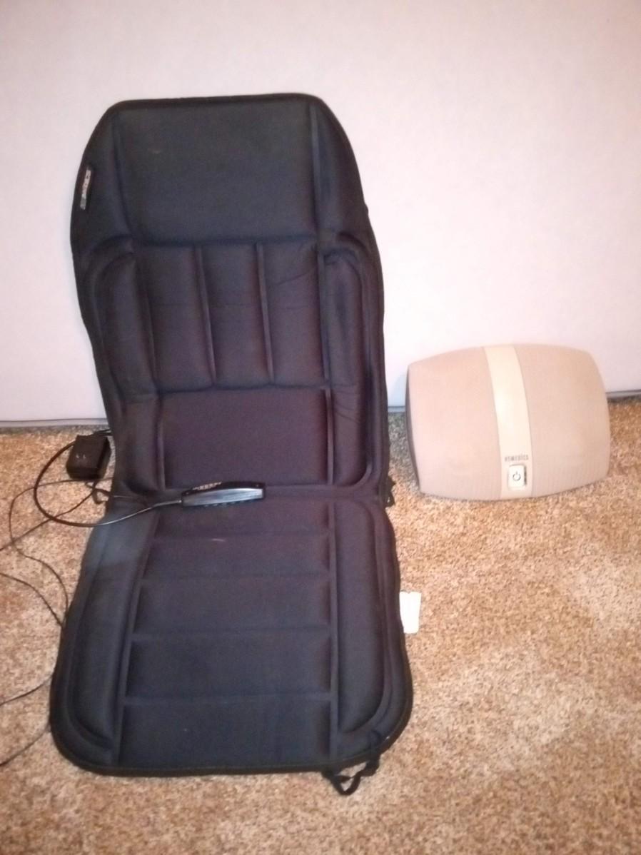 LOT 195 TWO HOMEDICS BACK MASSAGERS (Master bdr)