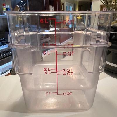 Vintage Cambro Commercial Square Food Storage Containers with Lids - 11 Pieces Total