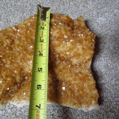 Geode Section- Light Amber- Approx 8 1/2