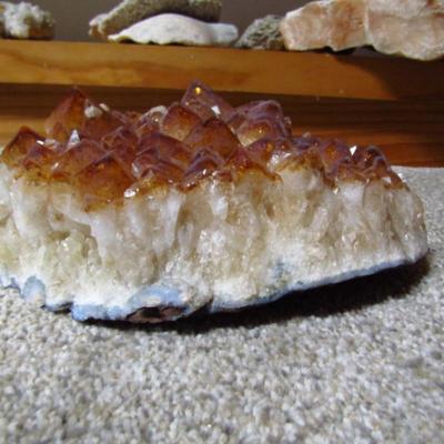 Geode Section- Dark Amber- Approx 5