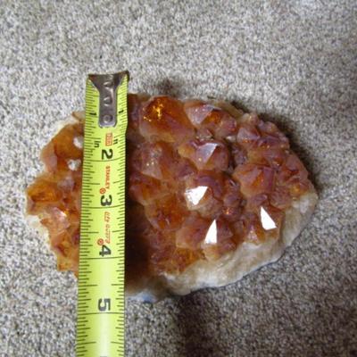 Geode Section- Dark Amber- Approx 5