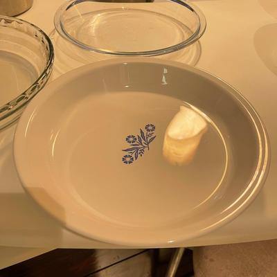 Two Vintage Pyrex and One Vintage Corningware Pie Plates