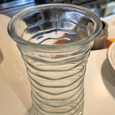 Vintage Orren Ellis Peconic Clear Glass Table Vase