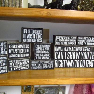 Assortment of Pithy Wall Decor