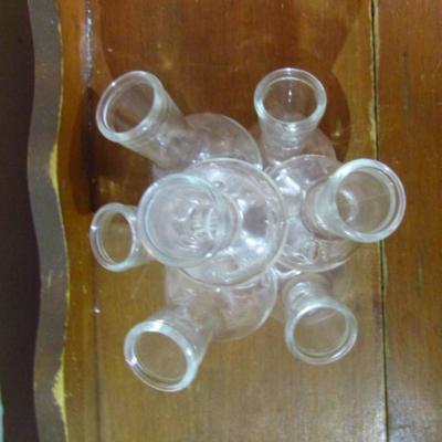 Glass Stacked Cluster Bud Vase- 7 Sections- Approx 6
