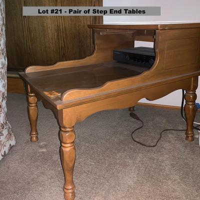 Pair of Step End Tables