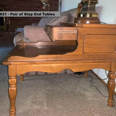 Pair of Step End Tables