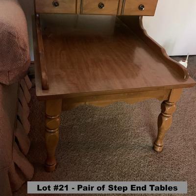 Pair of Step End Tables