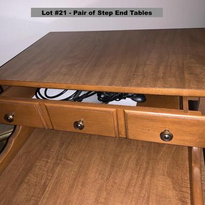 Pair of Step End Tables