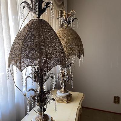 Pair of Filigree Table Lamps
