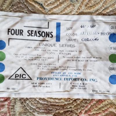 Vintage Rayon rug Four Seasons "Autumn"