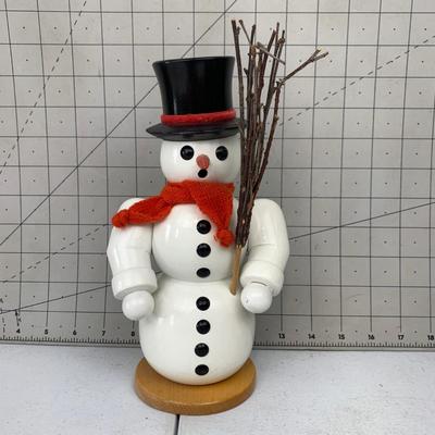 #76 Wooden Snowman Decor 10