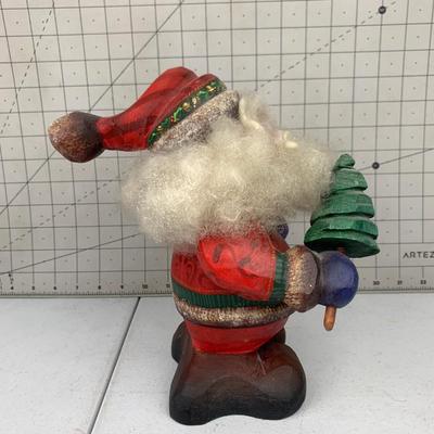 #87 Hand Carved & Painted Santa Claus 10
