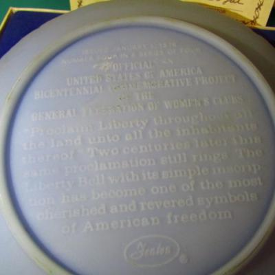 Fenton 'Proclaim Liberty Throughout All the Land' Plate- Powder Blue- 8
