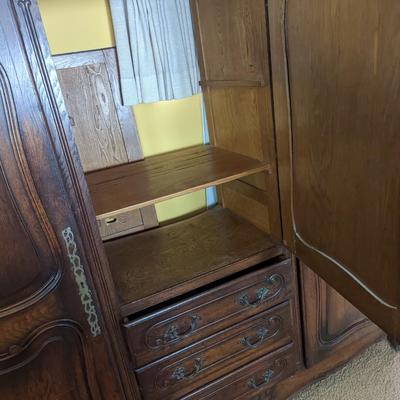 Large Wood Armoire 
