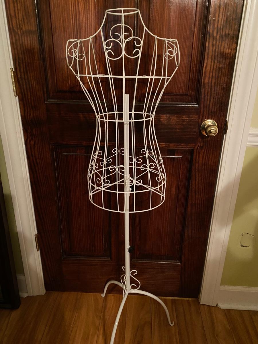 White metal adjustable mannequin