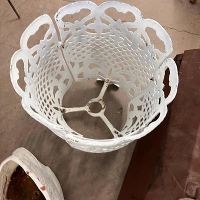 White pot for outside