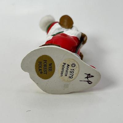 Wee Forest Folk Skier Mouse MS-09 Red