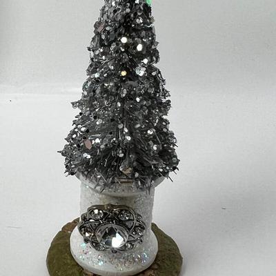 Wee Forest Folk ceramic path Handmade siver mini Chritsmas tree