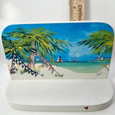 Wooden background for Wee Forest Folk Sailing on the Bay USA