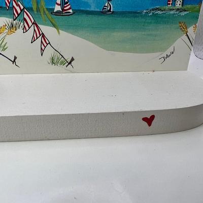 Wooden background for Wee Forest Folk Sailing on the Bay USA