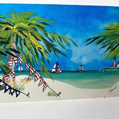 Wooden background for Wee Forest Folk Sailing on the Bay USA