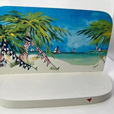 Wooden background for Wee Forest Folk Sailing on the Bay USA