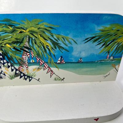 Wooden background for Wee Forest Folk Sailing on the Bay USA