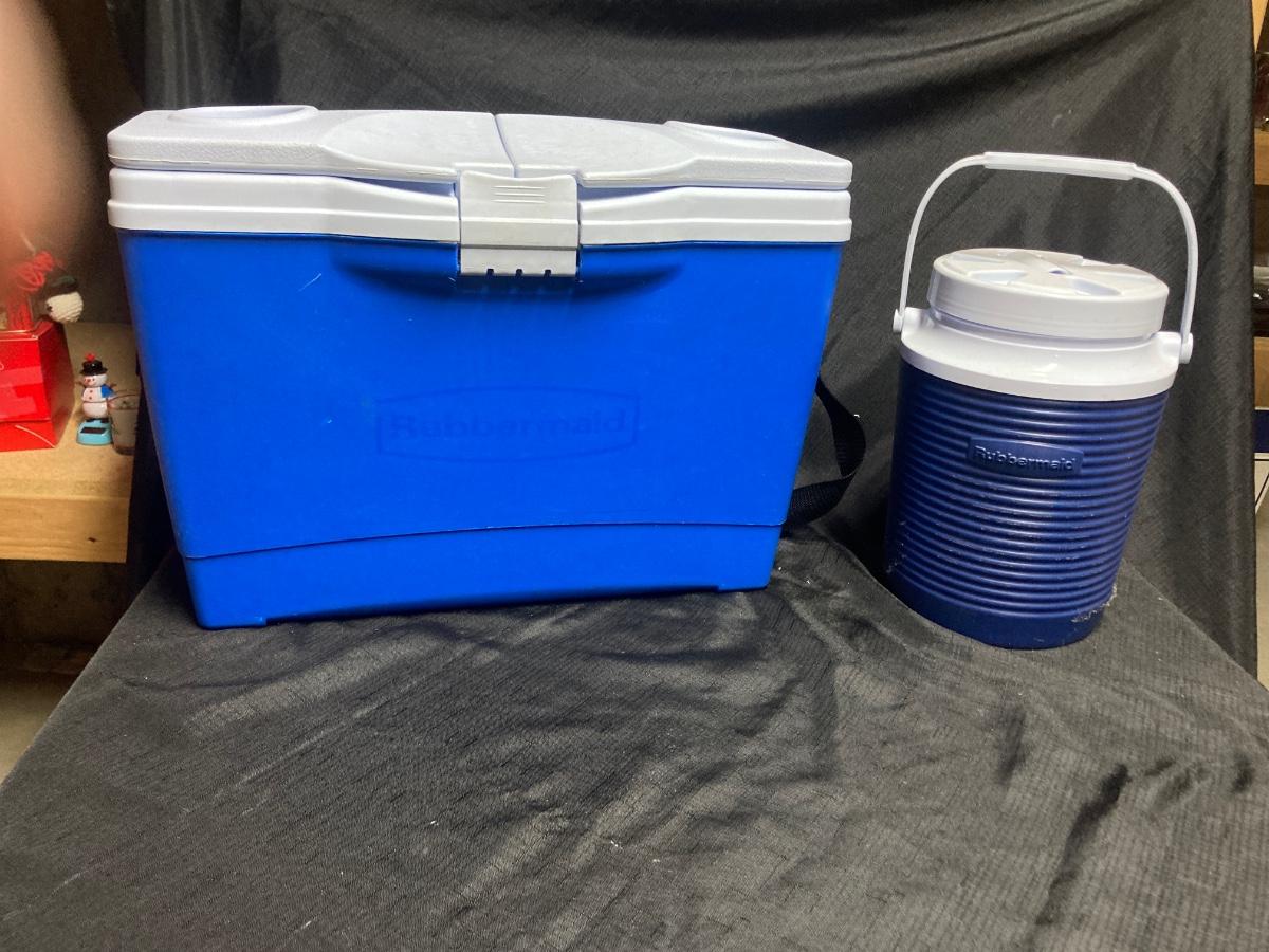 LOT 205 SMALLER COOLERS & A WATER JUG (Basement)