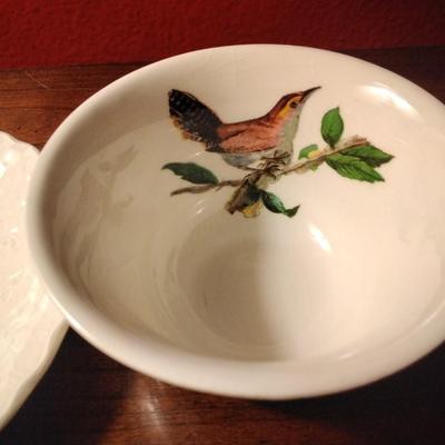 Vintage Alfred Meakin Audubon Birds of America "Bewick's Wren" Cup/Saucer Set Ca 1941