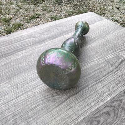 Kralik Neptune Sea Urchin Iridescent Vase 8" Circa 1900-1905