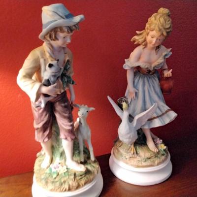 Andrea by Sadek "Girl with Duck" & "Boy with Goat" #7893
