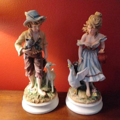 Andrea by Sadek "Girl with Duck" & "Boy with Goat" #7893