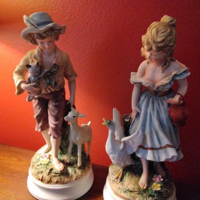 Andrea by Sadek "Girl with Duck" & "Boy with Goat" #7893