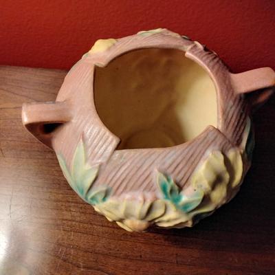 Roseville Peony Pink Rose Bowl - #427-4 Circa 1942