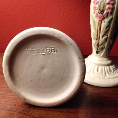 Weller Roma 1910-20s Antique Art Pottery Ceramic Candle Holders